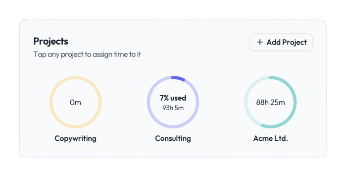 Tapora projects feature